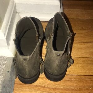 Olive Green Kids Booties